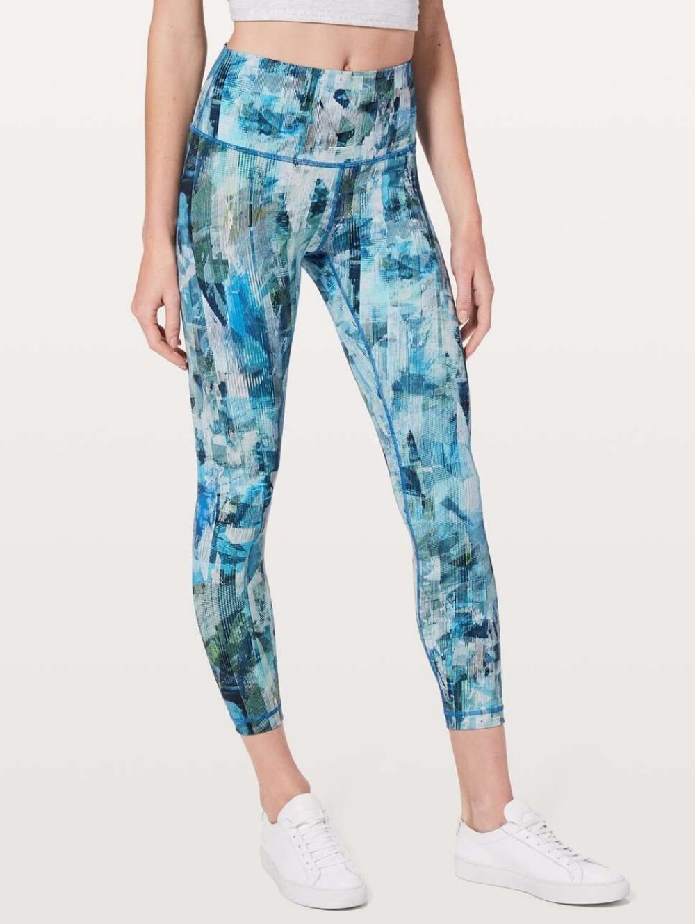 Lululemon Athletica Blue Multi-Print High-Rise Leggings Size 2